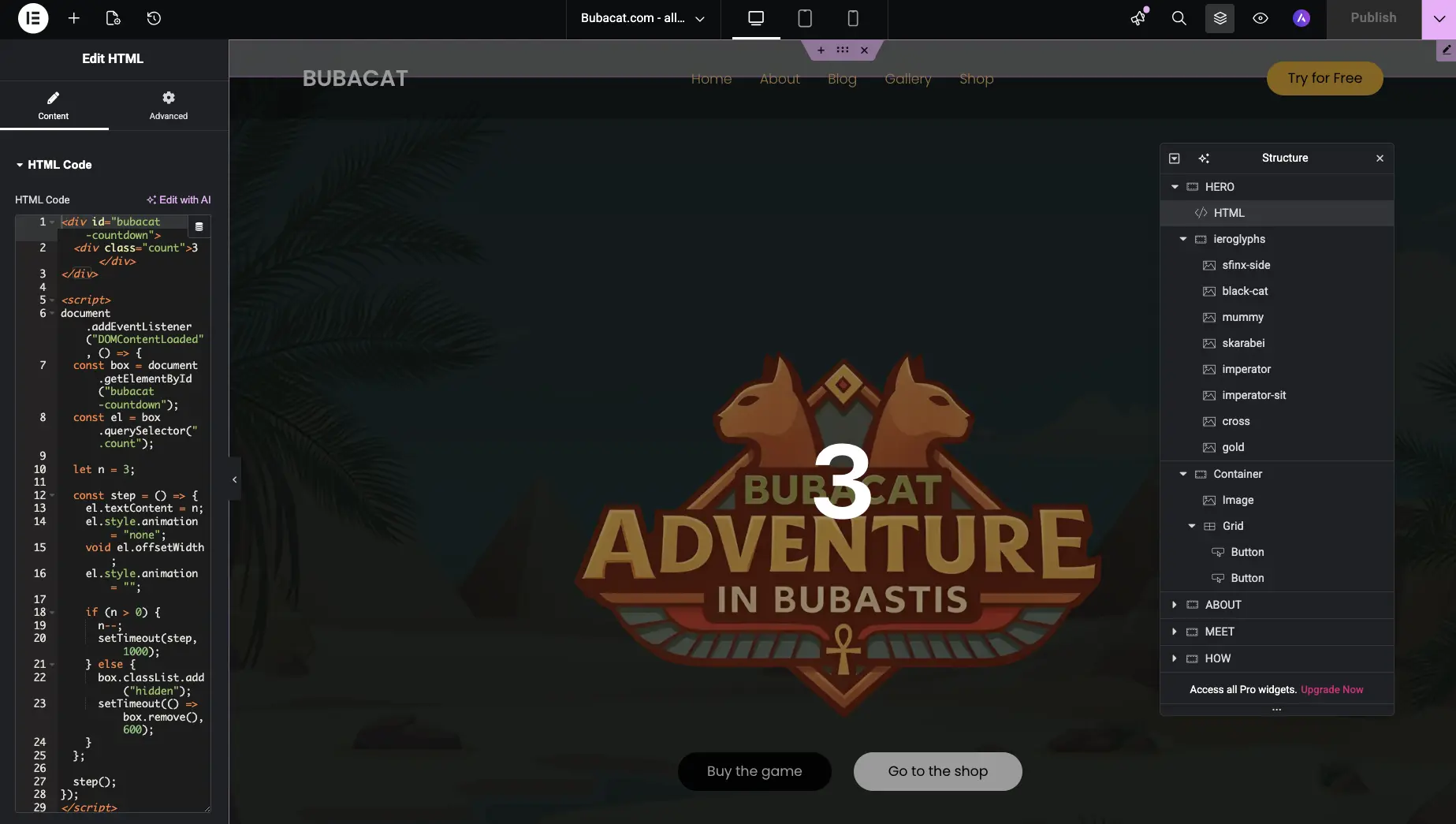 BubacatCity Hero Section